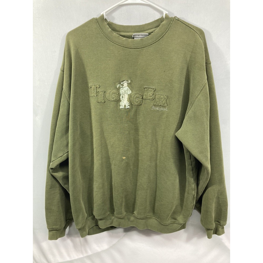 Vintage Tigger Distress Embroidered Pullover Sweatshirt - Winnie The Pooh Vtg